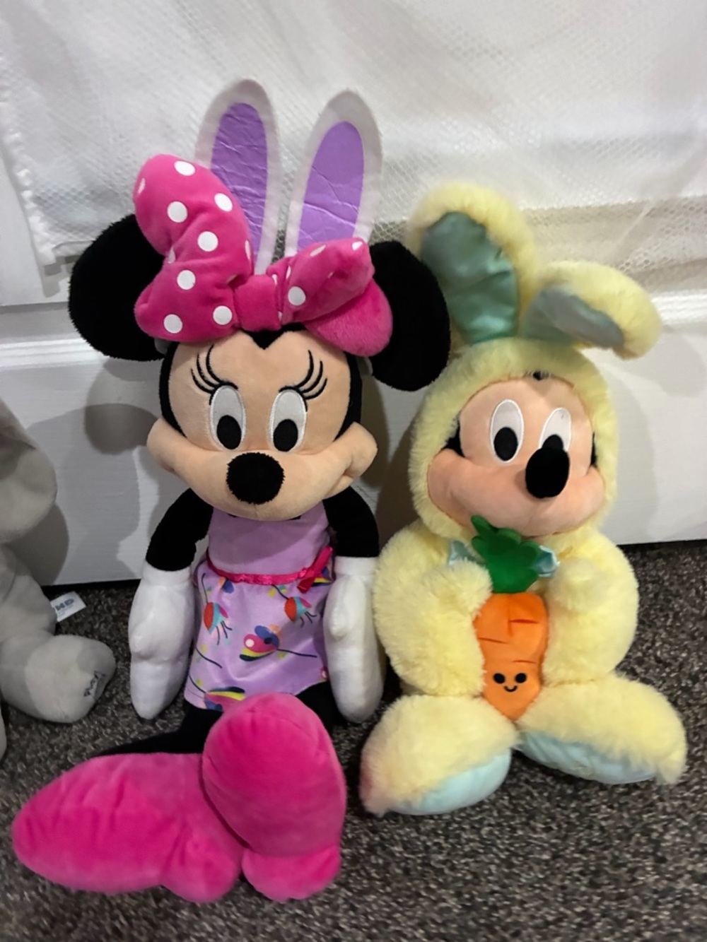 Disney Minnie and Mickey Mouse Plush in Easter Bunny Outfits
